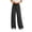 Black, variant on Bosfbaoi Sweatpants for Women Striped Wide Leg Drawstring Elastic Waist Loose Casual Trousers with Pockets