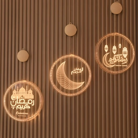 

Dido 3D Round Ramadan Night Light Ramadan Decorative Lamp Decoration Lights for Living Room Dining Room