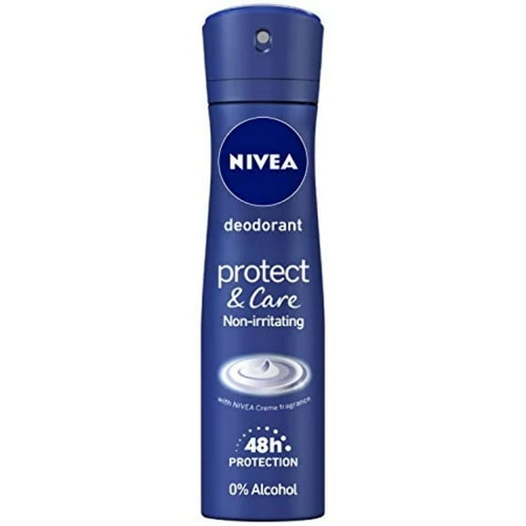 NIVEA Women Deodorant, Protect Care, Non-Irritating 48h Protection with Nivea Cr?me Fragrance, 150 ml