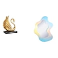 thumbnail image 1 of estatua de resina de cisne,Figuras de cisne,estatuas,decoración del hogar,fiesta de bodas,espejo acrílico ondulado,Espejo acrílico ondulado arcoíris de estética irregular.,Espejo de, 1 of 8
