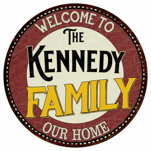 The Kennedy Family 12" Round Metal Sign Kitchen Game Room Décor 200120038131