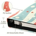thumbnail image 3 of FORMRS 3 Ring Photo Album 4"x6" Self Adhesive Large Capacity PU Leather Cover, Light Blue Pattern, 3 of 8