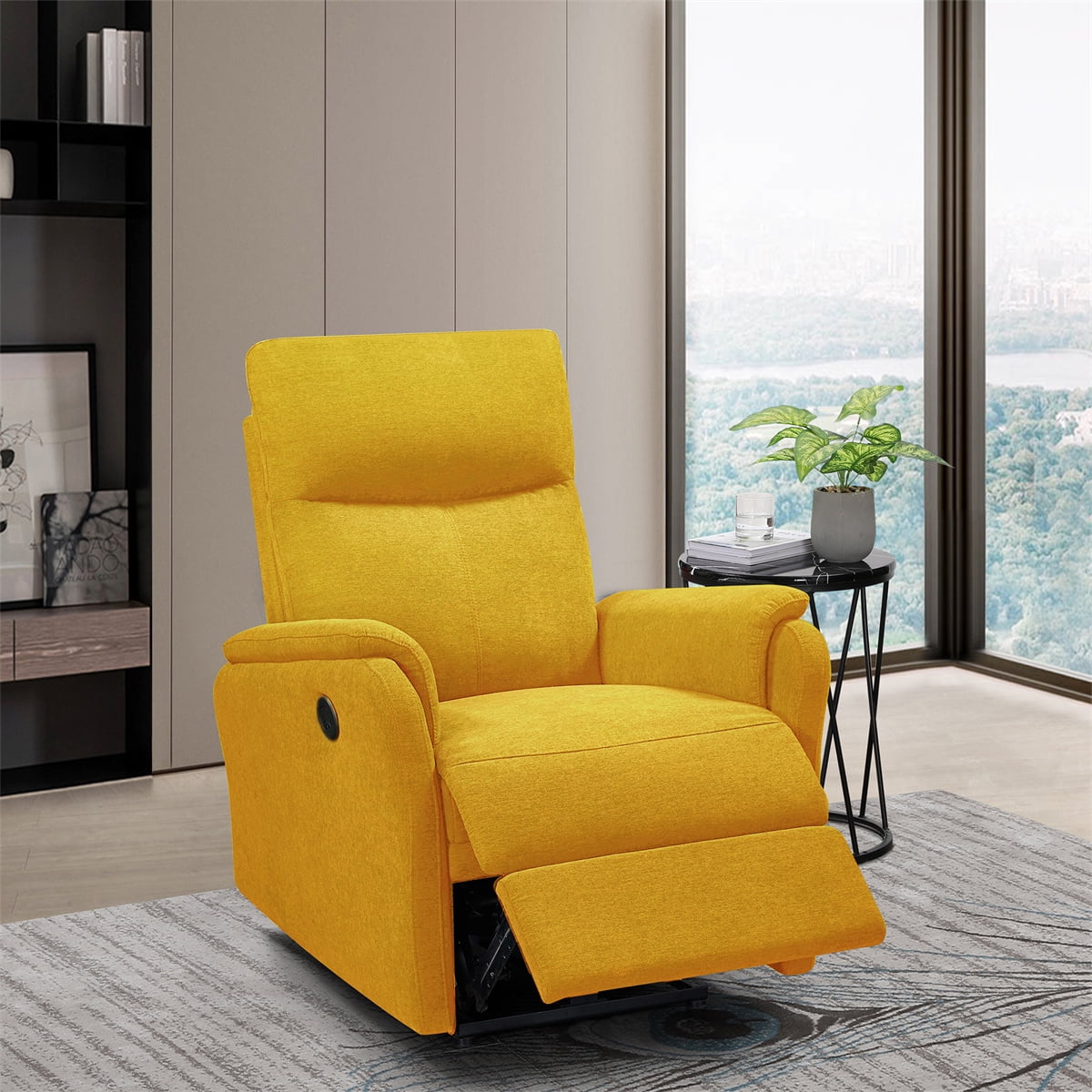 ARCTICSCORPION Fabric Power Recliner Sofa Chair With USB Charge port