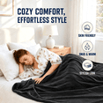 thumbnail image 6 of YAKEE Heated Throw Blanket 50"x 60" Soft Warm Flannel Fast Heating Blanket, 4 Fast Heating Levels & 3 Hours Auto-off, Dark Gray, 6 of 9