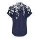 thumbnail image 4 of Vestidos Casuales Para Mujer, Blusas De Mujer De Moda Camiseta informal de manga corta con cuello en V y botones para mujer, 4 of 5