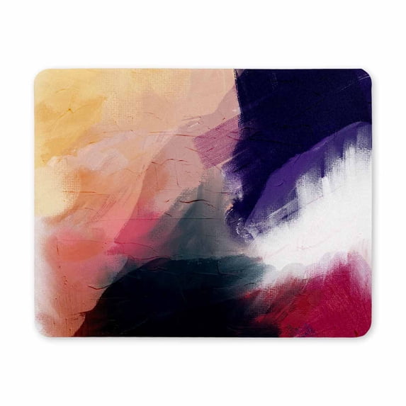 Mouse Pad with Non-Slip Rubber Base, Stitched Edge, Premium-Textured, Waterproof Gaming Mouse Pad for Wireless Mouse, Computers, Laptop, Office, Abstract Art