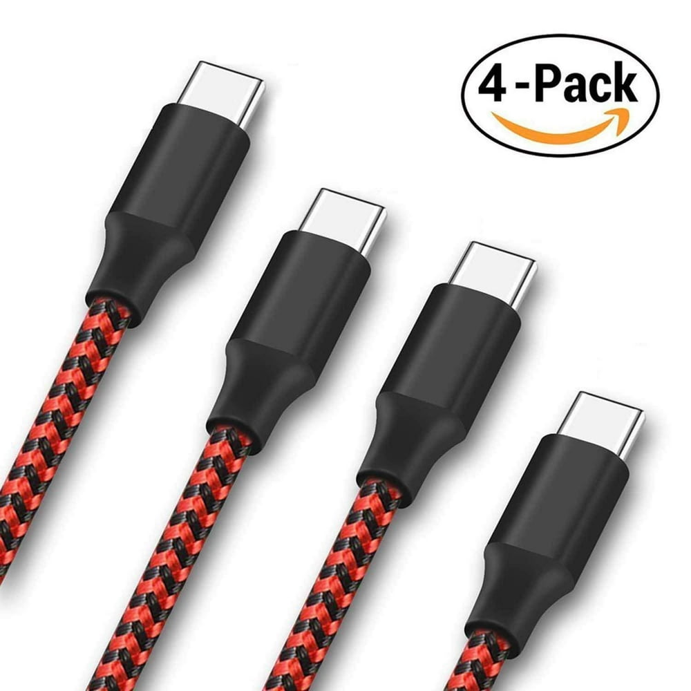 USB Type C phone Cable, 4Pack 3FT 6FT 6FT 10FT Premium Nylon Braided