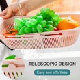 thumbnail image 3 of Shenmeida Extendable Over the Sink Colander Fruits and Vegetables Drain Basket Adjustable Strainer Sink Washing Basket for Kitchen, 3 of 7