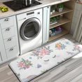 thumbnail image 3 of White Unicorn Floral Pattern Kitchen Rug Mat,Kitchen Runner Rugs Non Skid Washable,Decorative Kitchen Floor Mats for Kitchen,Sink,Laundry,17"x47.2", 3 of 7