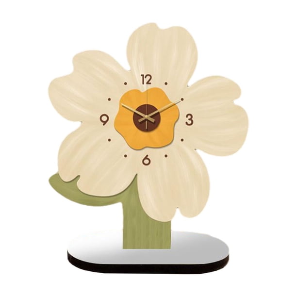 Reloj de escritorio decorativo, reloj de repisa, adorno de mesa para oficina, dormitorio, mesita de noche Girasol