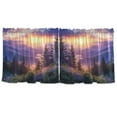 thumbnail image 7 of Yayeee Kitchen Curtains Tier Set of 2 Light Filtering 57"x36" Over Sink Window Panels, Beautiful Mountain, 7 of 7