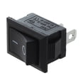 thumbnail image 3 of 10 Pcs SPST Mini Black 2 Pin Rocker Switch AC 125V 10A 250V 6A, 3 of 5