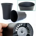 thumbnail image 3 of PBPBOX 6Pack Round Plastic Planter for Succulent Plants and Indoor Use Black White, 3 of 8