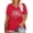 Red, variant on Women Christmas Shirt Plus Size Three Little Gnomes Santa Graphic Tees Casual Short Sleeve Tops