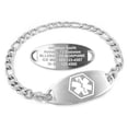 thumbnail image 1 of MedicEngraved Stainless Steel Custom Medical Alert Bracelet - 5mm Figaro Link, 1 of 8