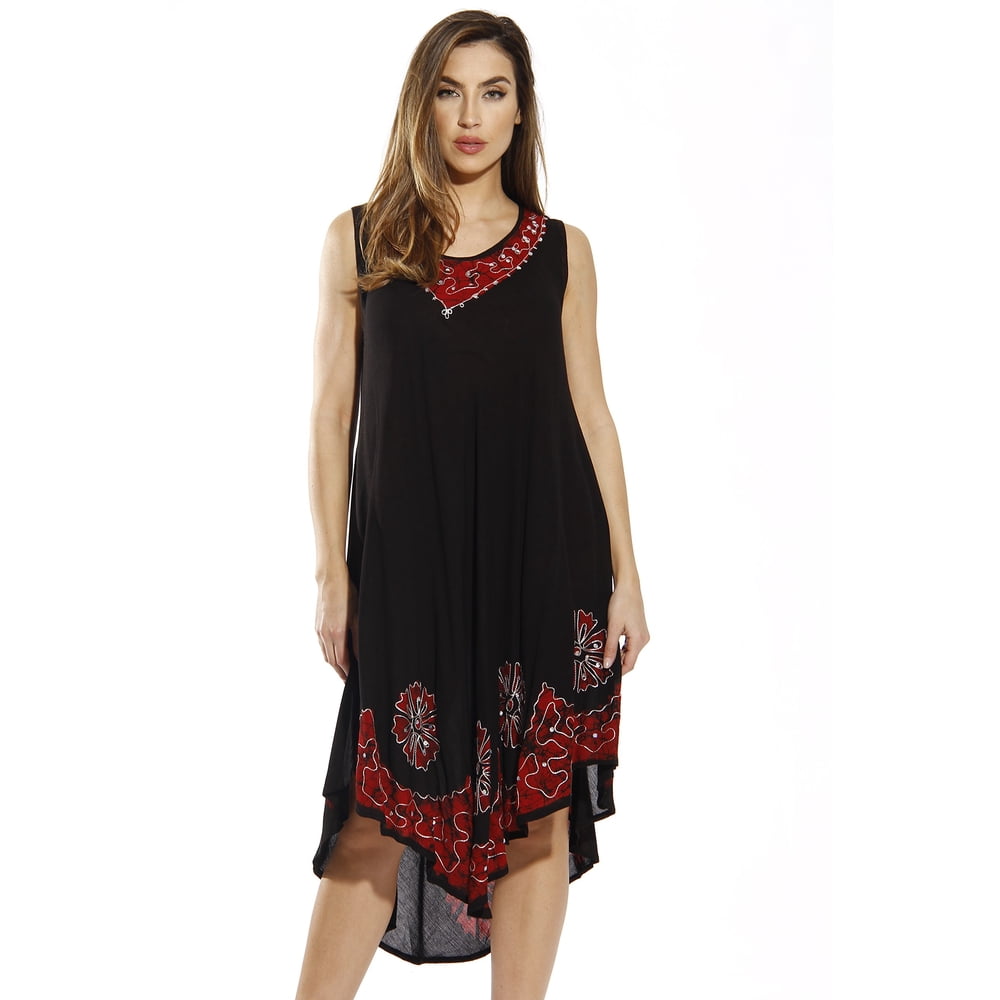 Riviera Sun - Riviera Sun Dress / Dresses for Women (Black / Red, 2X