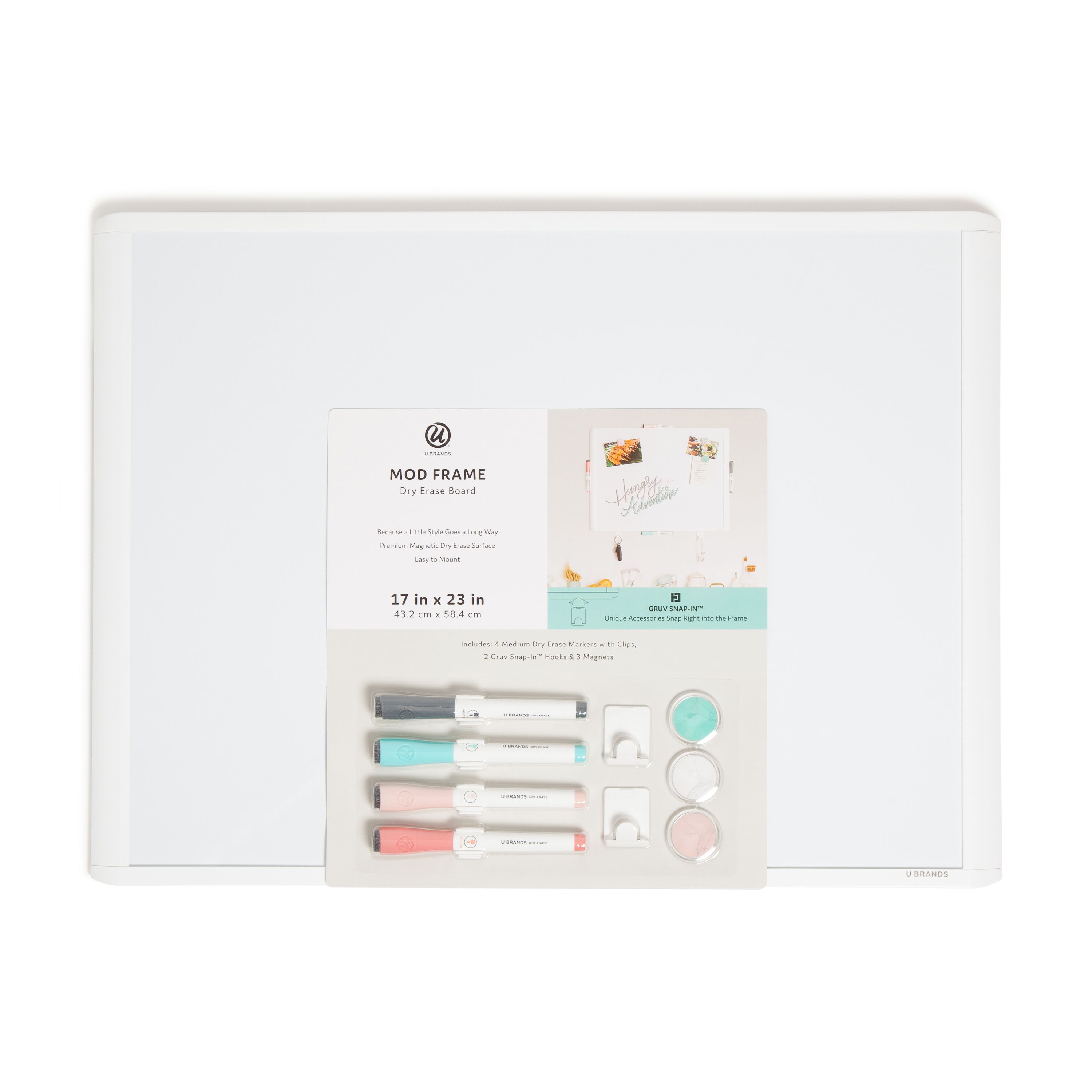 U Brands 17" x 23" Dry Erase Whiteboard Value Pack photo 5