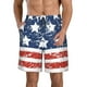 thumbnail image 1 of Fotbe USA Colors Stripes1 Trajes de Baño Estampados para Hombre, Shorts de Verano de Secado Rápido, Ropa de Playa, Bañadores-XX-Large, 1 of 6