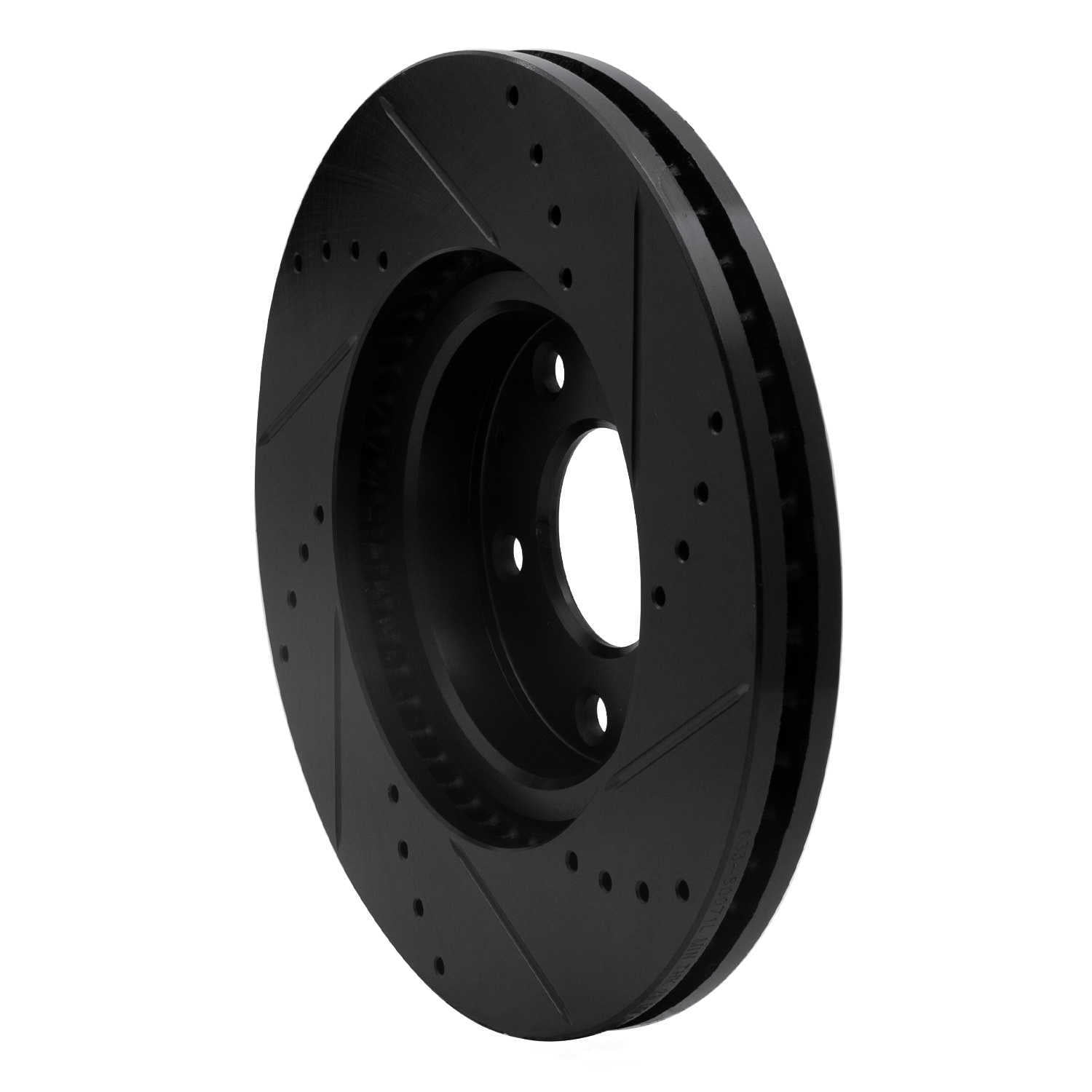 Dynamic Friction Company 633-80071L DFC Brake Rotor - Drilled And Slotted - Black