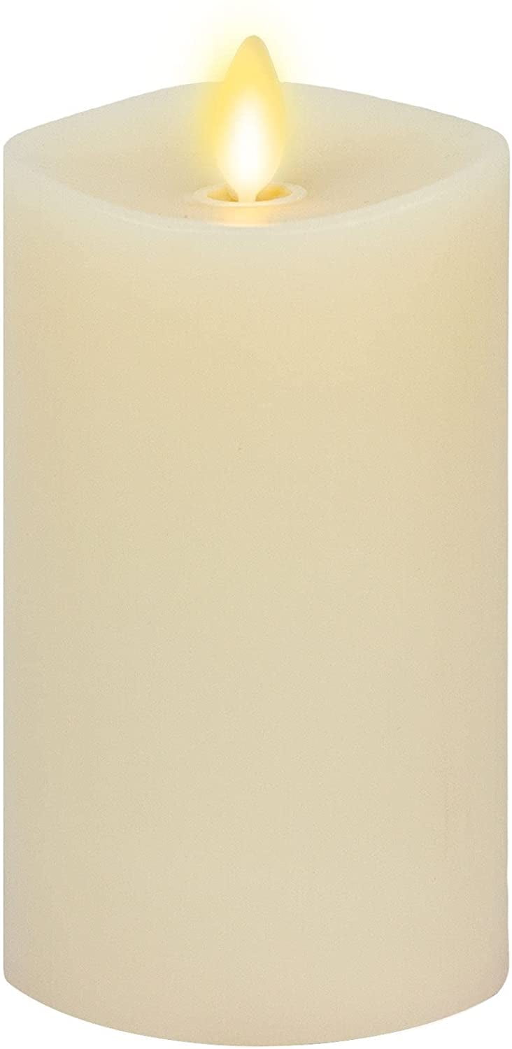 Matchless by Luminara Ivory Flameless Candle Pillar Melted Top