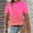 Hot Pink, variant on Ussuma Gradient Color Pullover Blouse for Women Loose Short Sleeve Women's Top Colourfulcasual Party Picnic