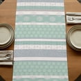 thumbnail image 5 of Table Runners 108 Inches Long Dress Scarves, Farm Fruits Farmhouse Coffee/Dining/Kitchen Table Runner for Living Room, Watermelon Lemons Peach Green Grey Striped 13x108 Inch, 5 of 9