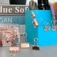 thumbnail image 6 of Wrapables Rose Gold Binder Clips for Office, Paper Clamps, Paper Clips, (Set of 40) Small, 6 of 7