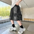 thumbnail image 6 of Boys Jean Shorts Casual Baggy Cargo Jean Shorts Boys Fashion Kids Boys Shorts Size 5-6 Years Cute&nbsp;Boy&nbsp;Clothing, 6 of 9
