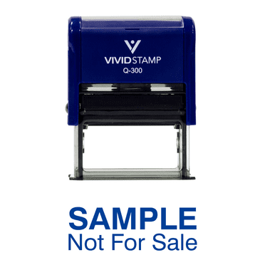 Vivid Stamp Sample Not For Sale Self Inking Rubber Stamp (Blue Ink) - Large