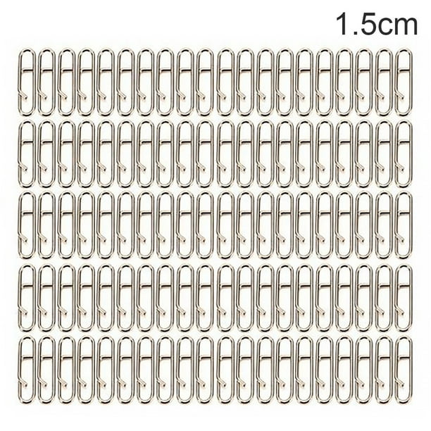 100pcs Oval Fast Snap Clip Fishing Links Line Stainless Steel Snap Swivel  Clip with Interlock Small