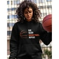 thumbnail image 3 of Tstars Womens Basketball Sport Team Fans Cool Gift for Basketball Fanatics Eat Sleep Basketball Repeat Gift Ideas for Basketball Fans Women Birthday Hoodie, 3 of 7