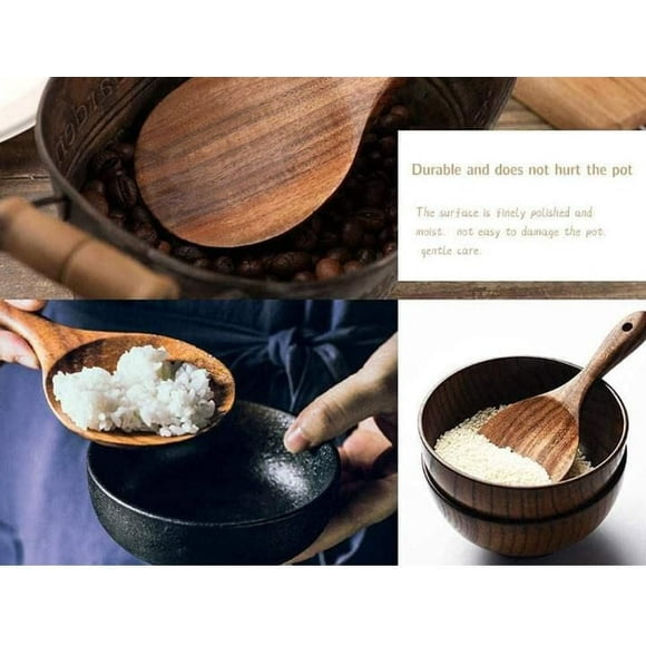 Sunwealth Wooden Rice Ladle, Rice Ladle