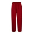 thumbnail image 6 of Women's Wide Leg Sweatpants Trendy Interior Drawstring Baggy Sweatpants High Casual Trousers Jogger Pant, 6 of 20