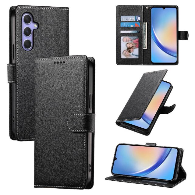 Funda para FOXDOCK Samsung Galaxy A54 5G– Cuero Premium, 3 ranuras para tarjetas, Protección contra impactos