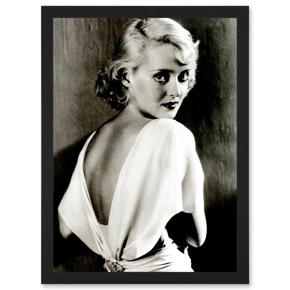 Iconic Bette Davis Hollywood Actress A4 Artwork Framed Wall Art Print