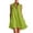 #0002-Green, variant on Women's Mock Neck Sleeveless Flowy Ruffled Swimsuit Cover-Up Dress with Front Zip Detail Bathing Suit Beach Bikini Wrap Summer Vacation Poolside Loose Casual Mini Sundress​