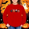 thumbnail image 3 of Mitankcoo Girls Halloween Print Sweatshirt Crew Neck Long Sleeve Pullover for Fall Casual Wear, 3 of 5