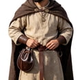 thumbnail image 6 of Gtoiithly Medieval Belt&Pouch Faux Leather Pirate Waist Bag for Larp Retro Viking Costume Medieval Belt Brown-3 One Size, 6 of 6