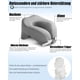 thumbnail image 3 of Almohada de viaje ergonómica, espuma viscoelástica que favorece una postura correcta de la columna cervical, algodón viscoelástico de recuperación lenta que proporciona apoyo y recupera su forma, 3 of 7