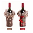 thumbnail image 2 of Widget Cubierta navideña para botella de vino, bonita ropa de botella de vino de piel sintética para fiestas navideñas, festivales, decoraciones para cena Irfora Widget, 2 of 7