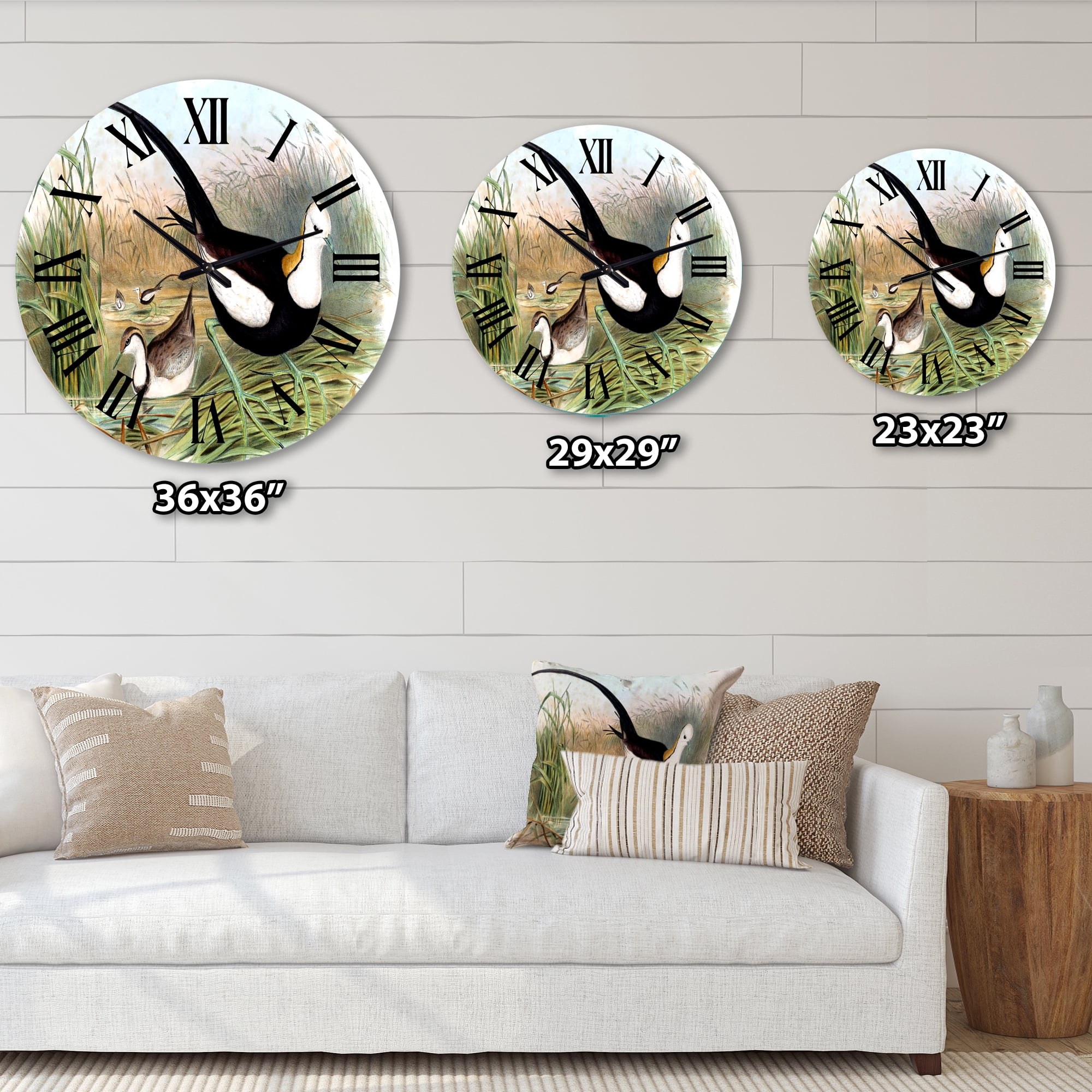 Designart 1 in Quartz Farmhouse Wall Clock