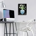 thumbnail image 2 of Epic Art 'Blue and White Tulips Black I' by Cindy Jacobs, Acrylic Glass Wall Art, 12"x16", 2 of 2