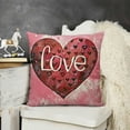 thumbnail image 2 of YINGXI  Valentines Day Pillow Covers Valentines Decor Pink White Stripes Dots Love Heart Valentines Day Throw Pillows Decorative Cushion Cases Valentine Decorations 20x20in, 2 of 5