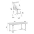 thumbnail image 2 of Bush Furniture Sterling 67W Squire Trestle Dining Table with 6 Cross Back Dining Chairs in Natural Honey Brown, 2 of 9