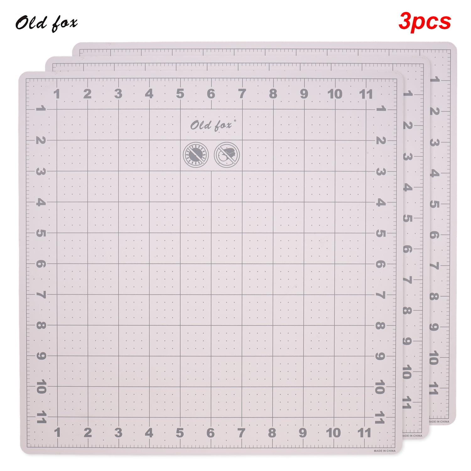 OLD FOX 12 * 12 Inch Durable Cutting Mat Self Healing Double Sided Non ...