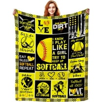 Softball Blanket Gifts for Girls Women Men Team,Soft Cozy Sport Softball Blankets and Throws Bed Bedding Outdoor,Funny Softball Gifts for Kids Boys Softball Lovers 40X50