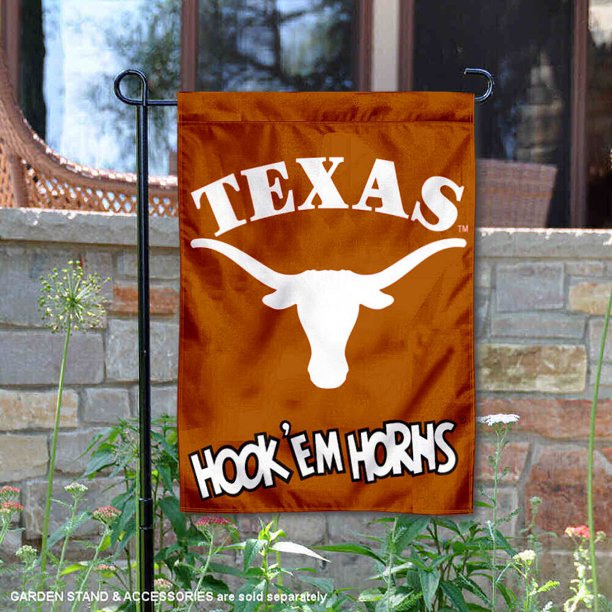 Texas Longhorns Hook'em Horns 13" x 18" College Garden Flag Walmart