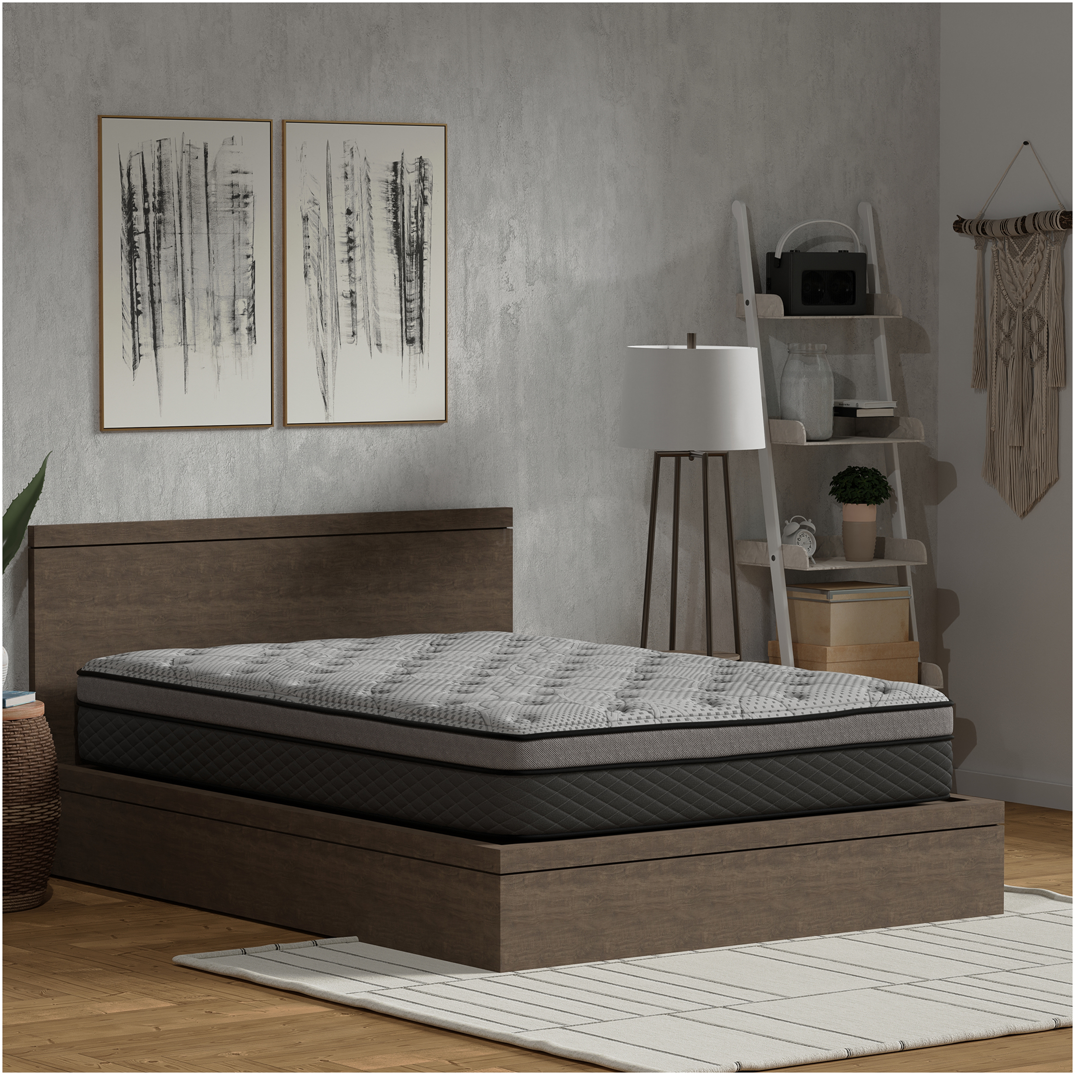 JERFIT 12 Inch King Size Mattress, Medium Firm Hybrid Mattress with Gel Infused Memory Foam Pocket Springs for Cooler Sleep, Motion Isolation, Edge Support