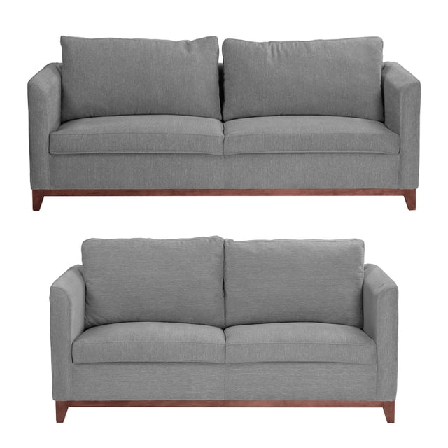 Sala 3-2 TRINITY Oslo 2 Piezas (Sofá, Love Seat) Gris Smoke Para Sala