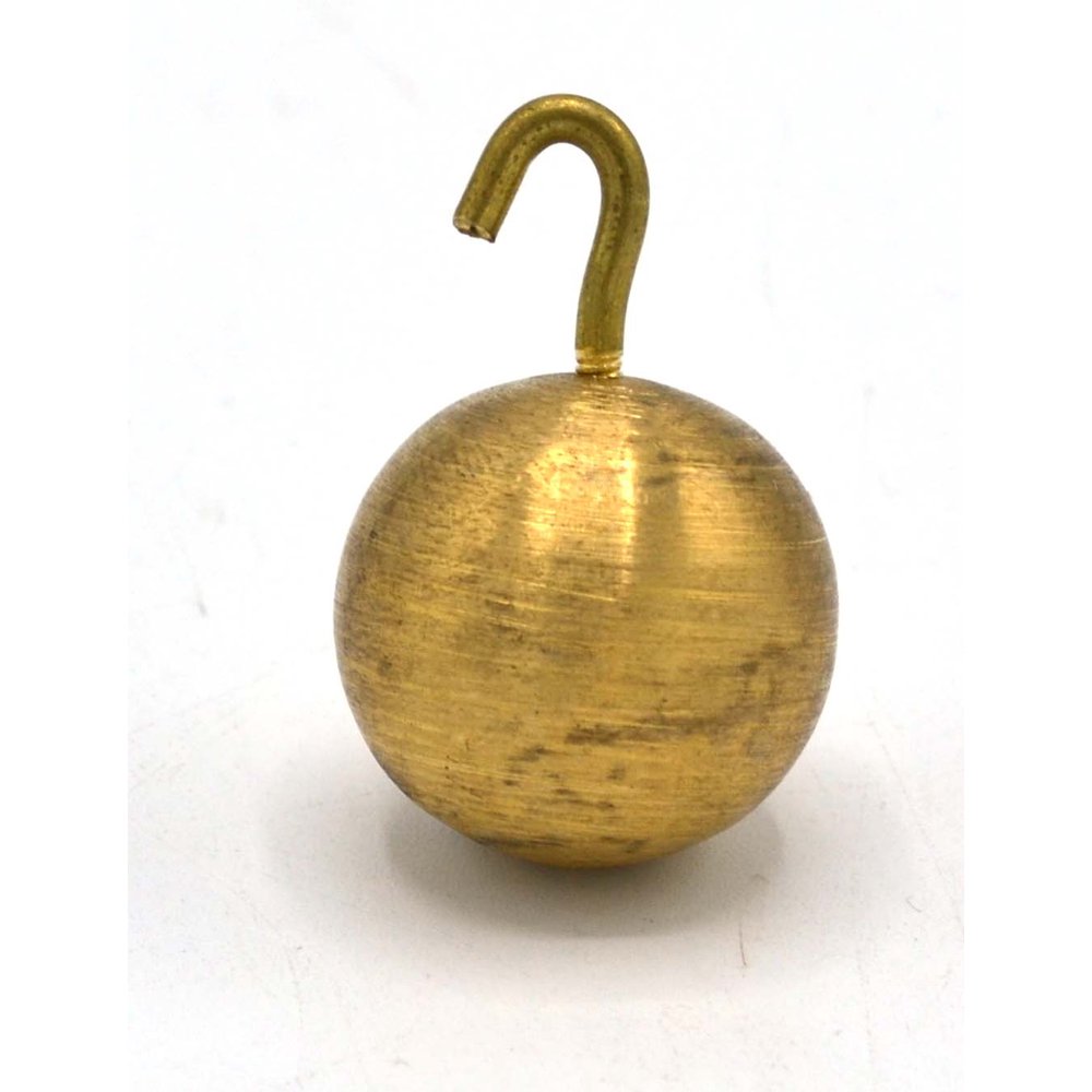 Brass Pendulum Bob with Hook, 1in Diameter